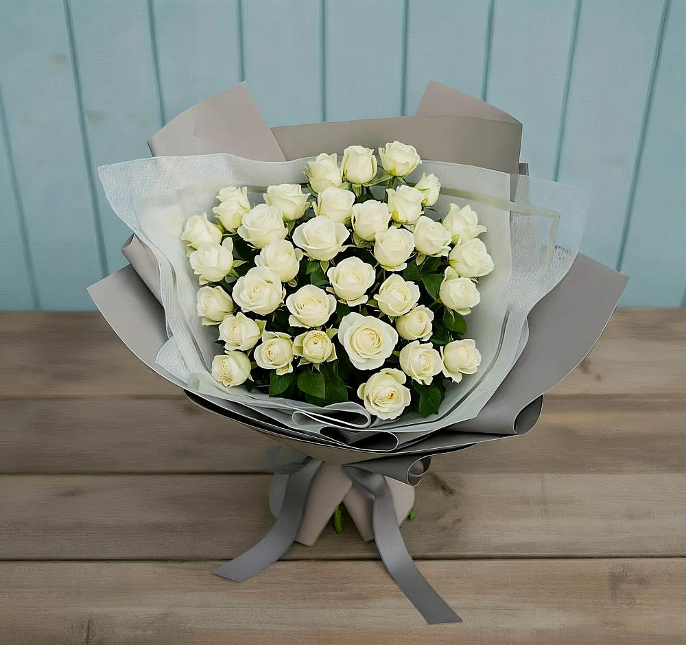 Букет Белоснежная нежность в Бурмакино