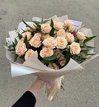 Букет Кремовые розы Латте в Бурмакино