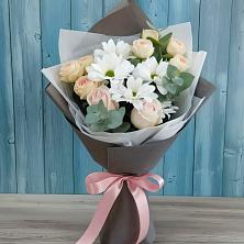 Букет цветов из:  Хризантемы и Розы в Бурмакино