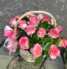 Цветочная композиция из Розы в корзине #REPLACE_PRED# Бурмакино