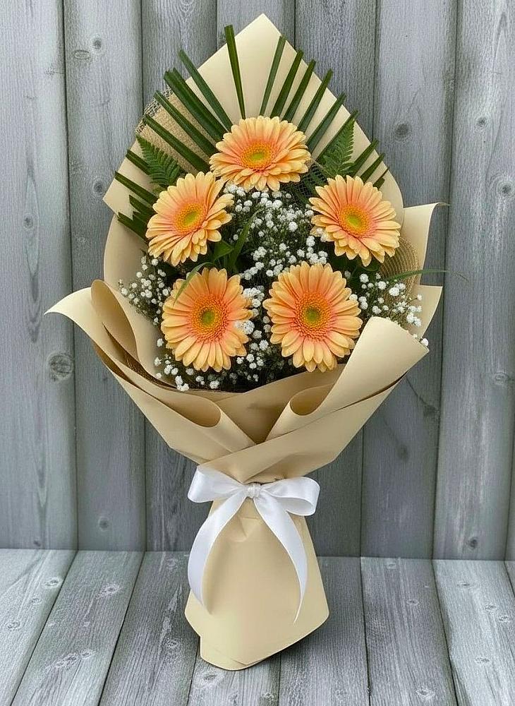 Букет цветов из: Герберы в Бурмакино