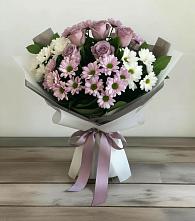 Букет цветов из:  Хризантемы и Розы в Бурмакино