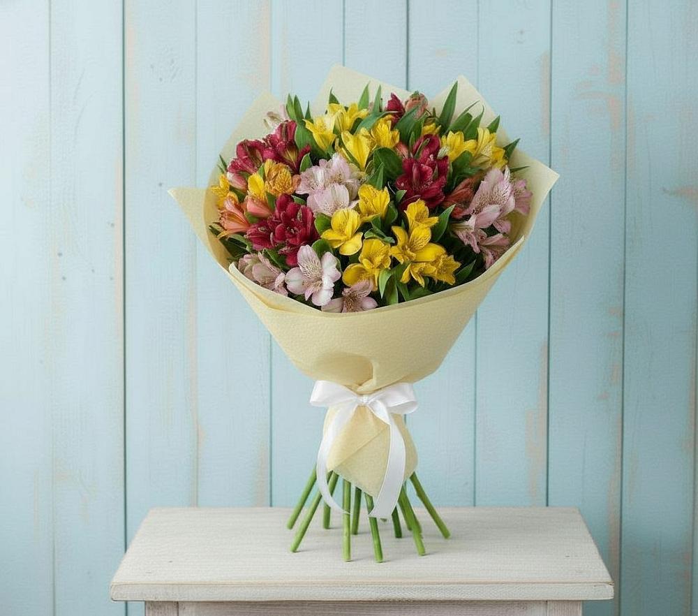 Букет цветов из: Альстромерии в Бурмакино