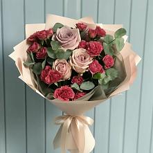 Букет цветов из:  Гвоздики и Розы в Бурмакино