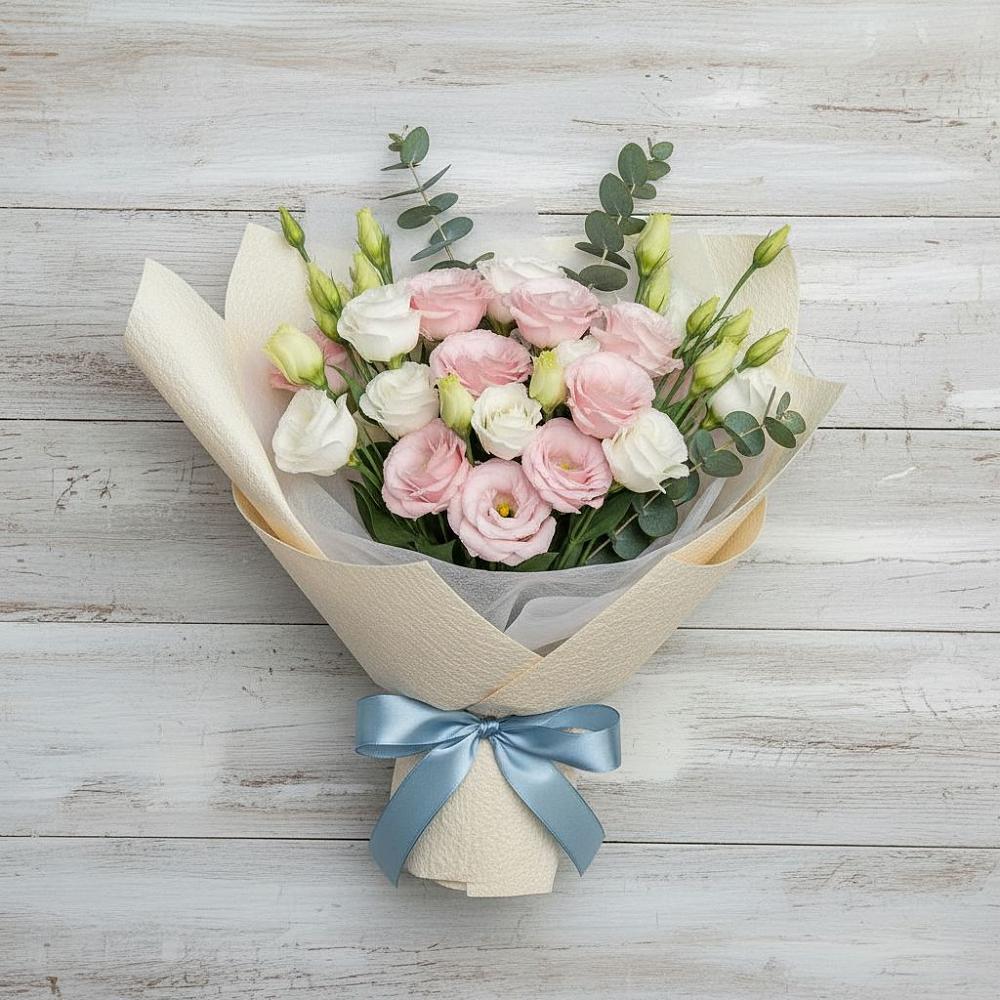 Букет цветов из: Лизиантусы в Бурмакино